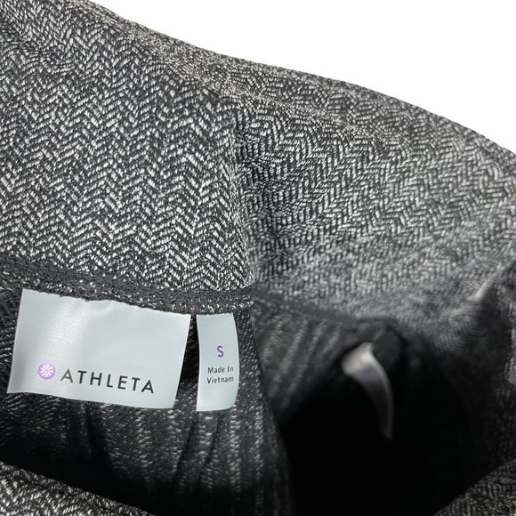 Athleta Delancey Herringbone Leggings Tights Gray Black Size S XL Full Length - Picture 5 of 11